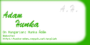 adam hunka business card