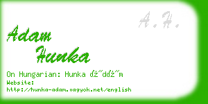 adam hunka business card